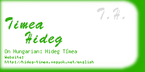 timea hideg business card
